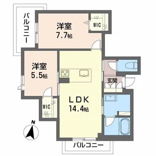 シャーメゾン セレーノ ベフ【3階】の間取り