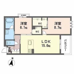 シャーメゾン セレーノ ベフ【2階】の間取り