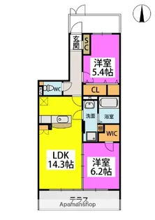 テラフォルトゥーナ【1階】の間取り