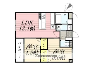 LUXCAS大橋【1階】の間取り