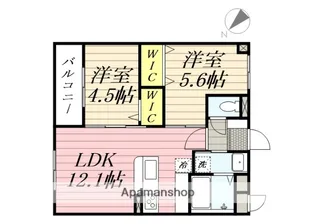 LUXCAS大橋【1階】の間取り
