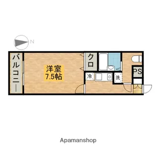 ハーモニーKハウス今宿駅前【2階】の間取り