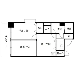 エステート・モア博多駅前【7階】の間取り