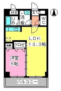 ベイシック大名【8階】の間取り