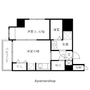 アクアシティ大濠公園【8階】の間取り