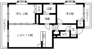 リッチヒルズ【2階】の間取り