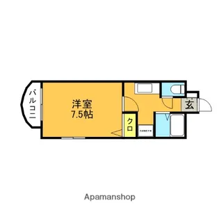 フェリセス西新【2階】の間取り