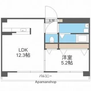 TASUKI PLAN 七隈【5階】の間取り
