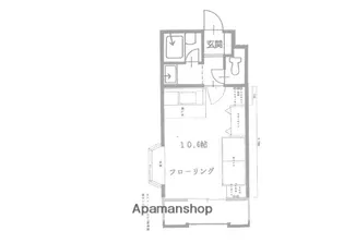 コスモハイツ西新【1階】の間取り