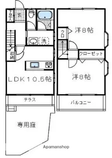レインボーヒル井乃浦【1階】の間取り