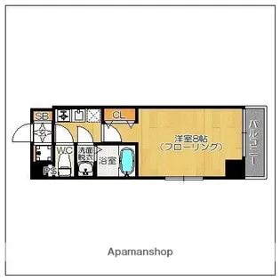 ピュアドームパラジオ博多【5階】の間取り