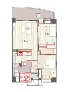 アントゥール薬院【11階】の間取り