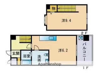 グラビティ唐人【3階】の間取り