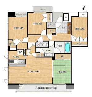 パークホームズ周船寺【11階】の間取り