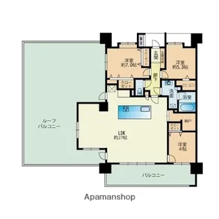 ザ・ライオンズ百道【8階】の間取り