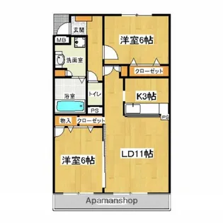 レスピラール【1階】の間取り