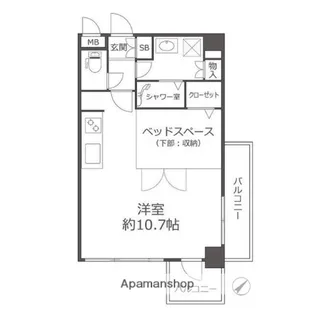 リアン西新【4階】の間取り