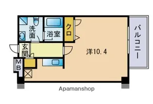 ヴィブエル西新【2階】の間取り