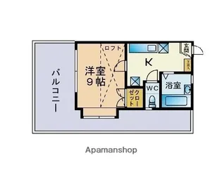 サンリバー室見【1階】の間取り
