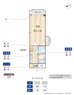 リュージュ飯倉【5階】の間取り