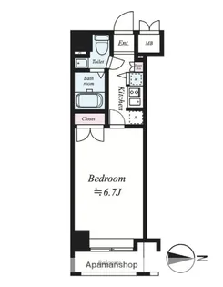 福岡県福岡市博多区博多駅前4丁目【マンション】の間取り