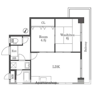 フレマーロ高宮【6階】の間取り