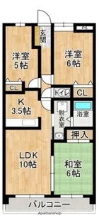 ディアス宮嵜【2階】の間取り