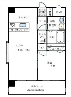 スタンドリバー博多駅南【6階】の間取り