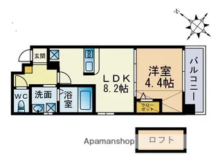 アール平和【1階】の間取り