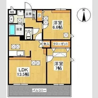 SOPHIE ET GRUES【4階】の間取り