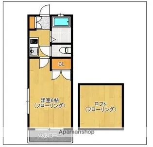 アップルトゥリー【2階】の間取り