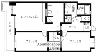 セレス別府【7階】の間取り