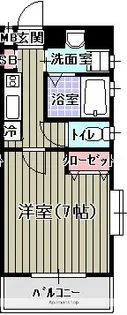 シャローム室見【4階】の間取り