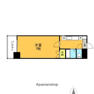 スライビング藤崎【7階】の間取り