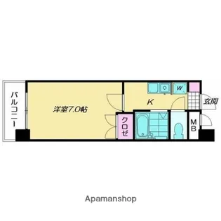 スライビング藤崎【4階】の間取り
