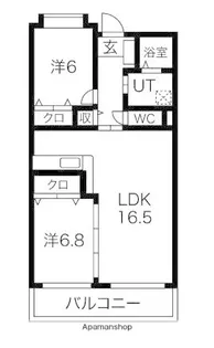 カトルセゾン有田【1階】の間取り