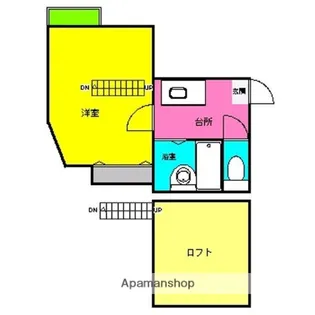 コンパートハウス唐人町【1階】の間取り