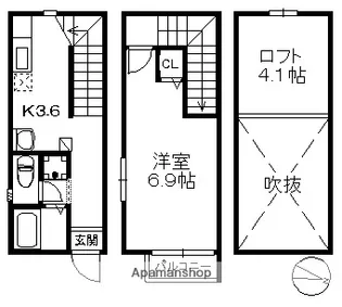 ロザリオカーサⅢ【1階】の間取り