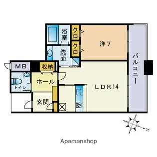 ディー・ウイングタワー【20階】の間取り