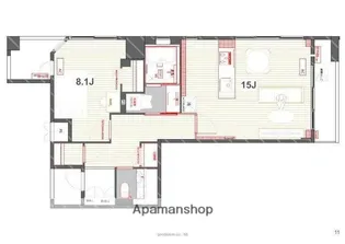 福岡県福岡市中央区大名2丁目【マンション】の間取り