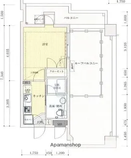 クレスティア天神サウス【7階】の間取り