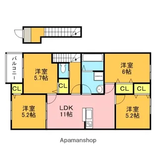 メゾン丸福【2階】の間取り