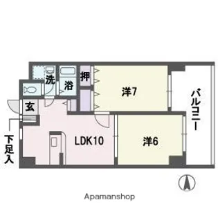 キャメロットパークビュー【7階】の間取り