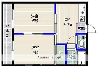 メゾン上山門【2階】の間取り