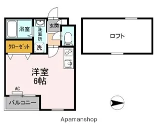プレジャー福大前Ⅱ【2階】の間取り