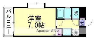 サンコーポ別府【11階】の間取り