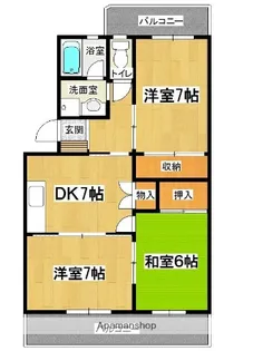 シティハイツ樋井川【3階】の間取り