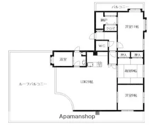 ユニバース大濠【14階】の間取り