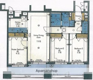 アクタス大手門パークシティ【10階】の間取り