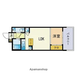 エステートモア天神サクセス【9階】の間取り
